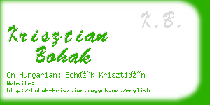 krisztian bohak business card